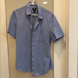 H&M Blue Casual Button Down Shirt